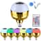 Smart Bluetooth Speaker LED Bulb Dimmable Wireless Music Light Bulb with Remote Control
