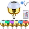 Smart Bluetooth Speaker LED Bulb Dimmable Wireless Music Light Bulb with Remote Control