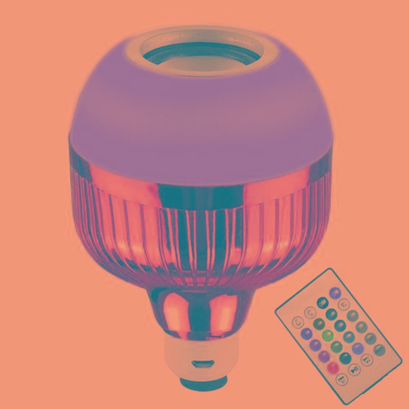 Smart Bluetooth Speaker LED Bulb Dimmable Wireless Music Light Bulb with Remote Control