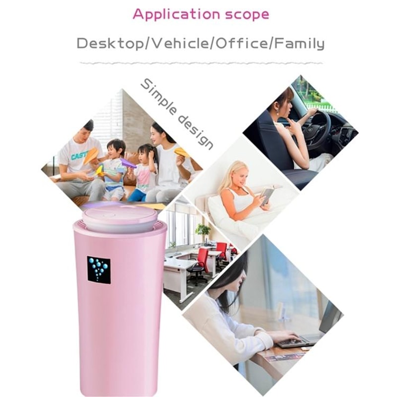 Mini Humidifier with LED Night Light 260ml Portable Air Humidifier for Home Car Desk Moisturizing Device