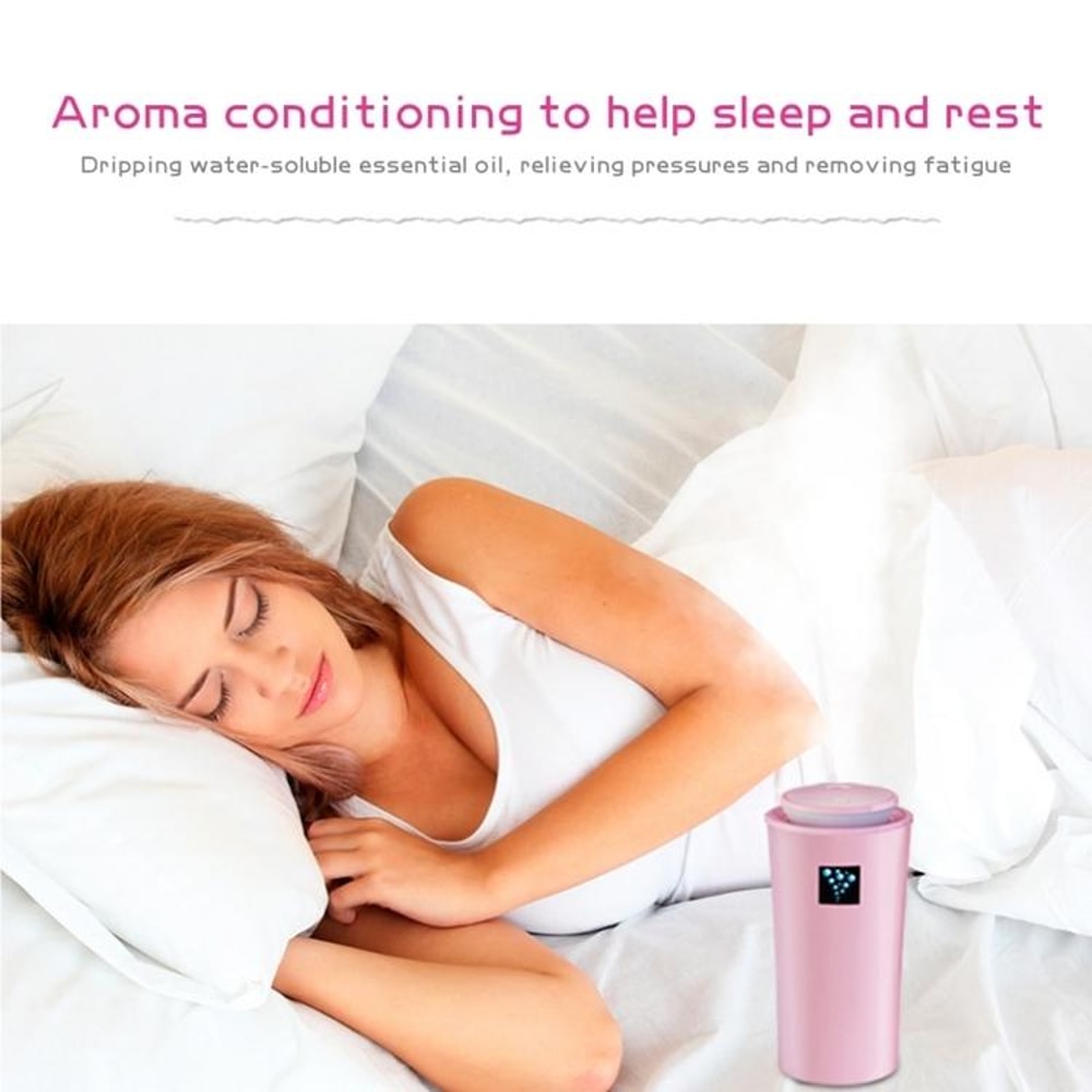 Mini Humidifier with LED Night Light 260ml Portable Air Humidifier for Home Car Desk Moisturizing Device