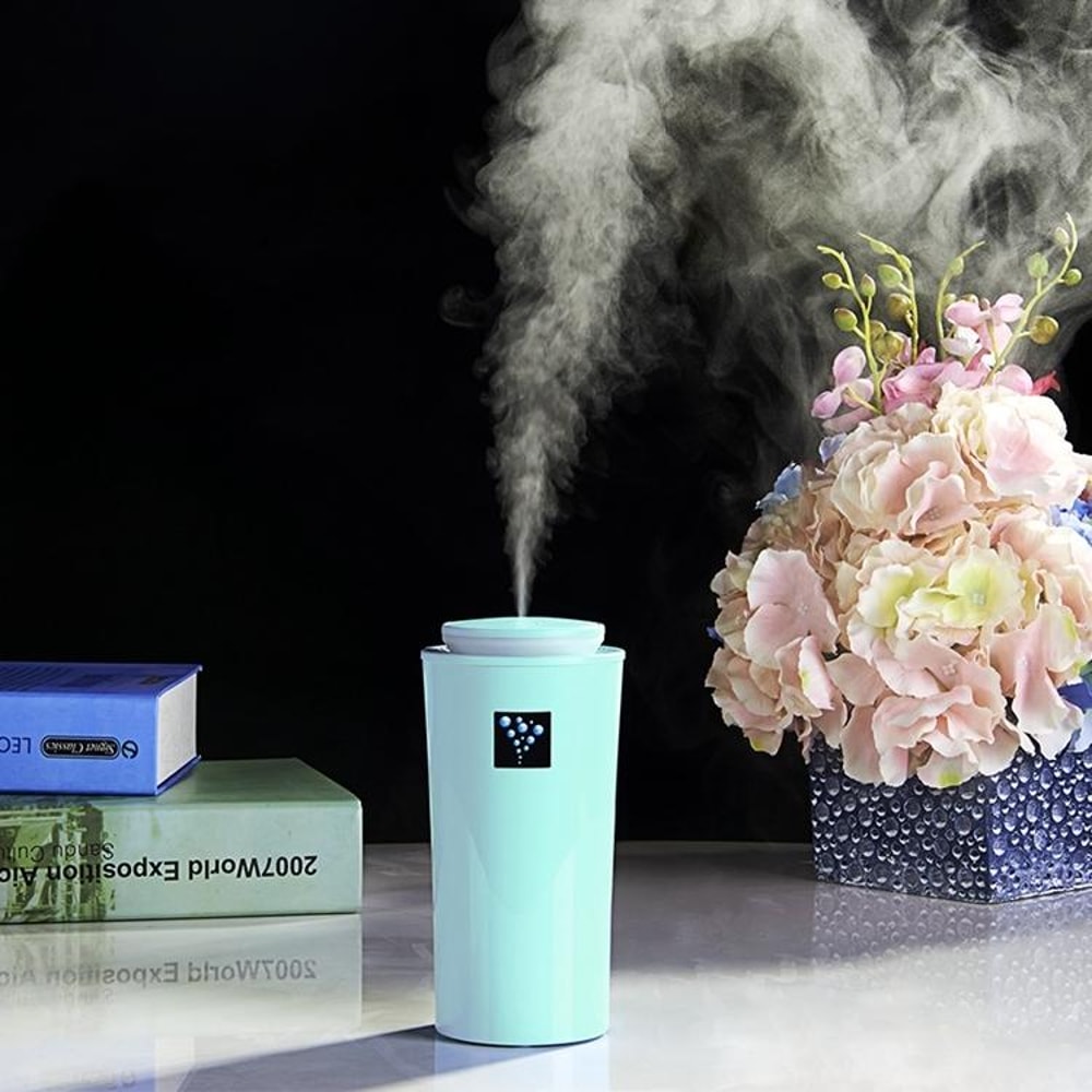 Mini Humidifier with LED Night Light 260ml Portable Air Humidifier for Home Car Desk Moisturizing Device