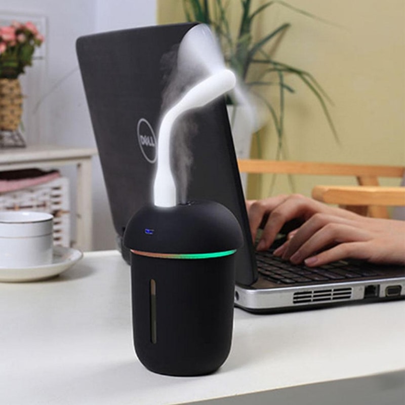 Mushroom USB Humidifier Aromatherapy Diffuser Mini Desk Lamp Cool Mist Air Moisturizer