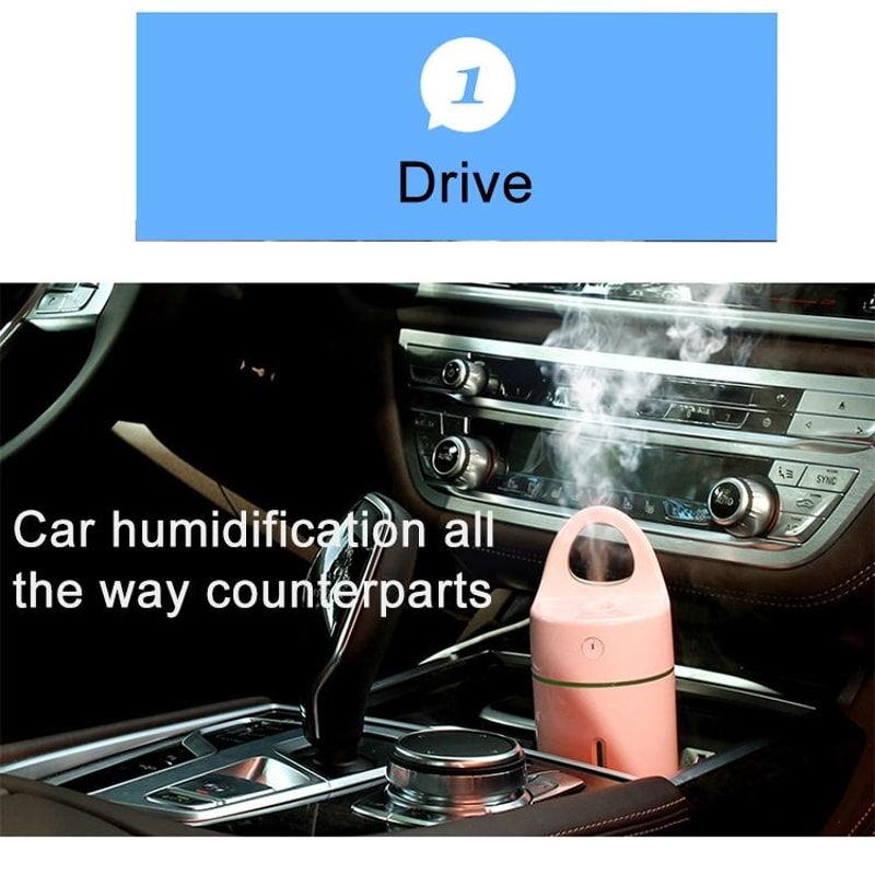 Mini USB Negative Ion Humidifier 175ml Portable Cool Mist LED Air Humidifier
