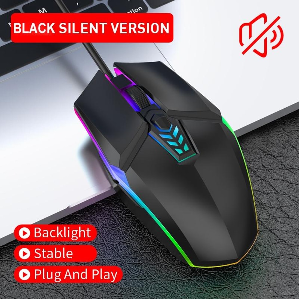 Wired Gaming Mouse Ergonomic USB Optical Mouse Adjustable DPI