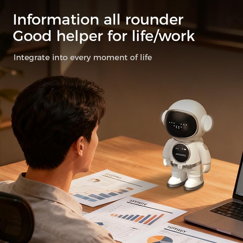 Smart Companion Robot Toy White Voice Assistant Educational AI Robot & Smart Robot Toy Speaker