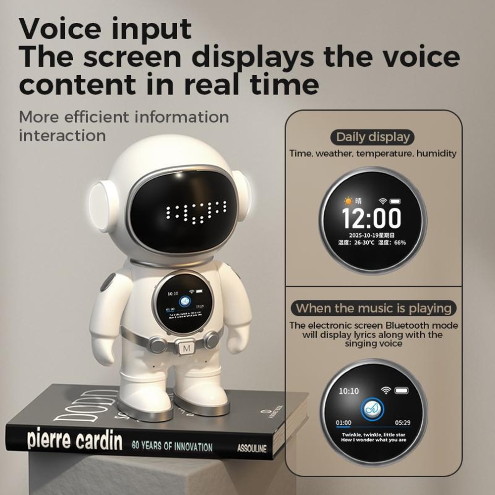 Smart Companion Robot Toy White Voice Assistant Educational AI Robot & Smart Robot Toy Speaker