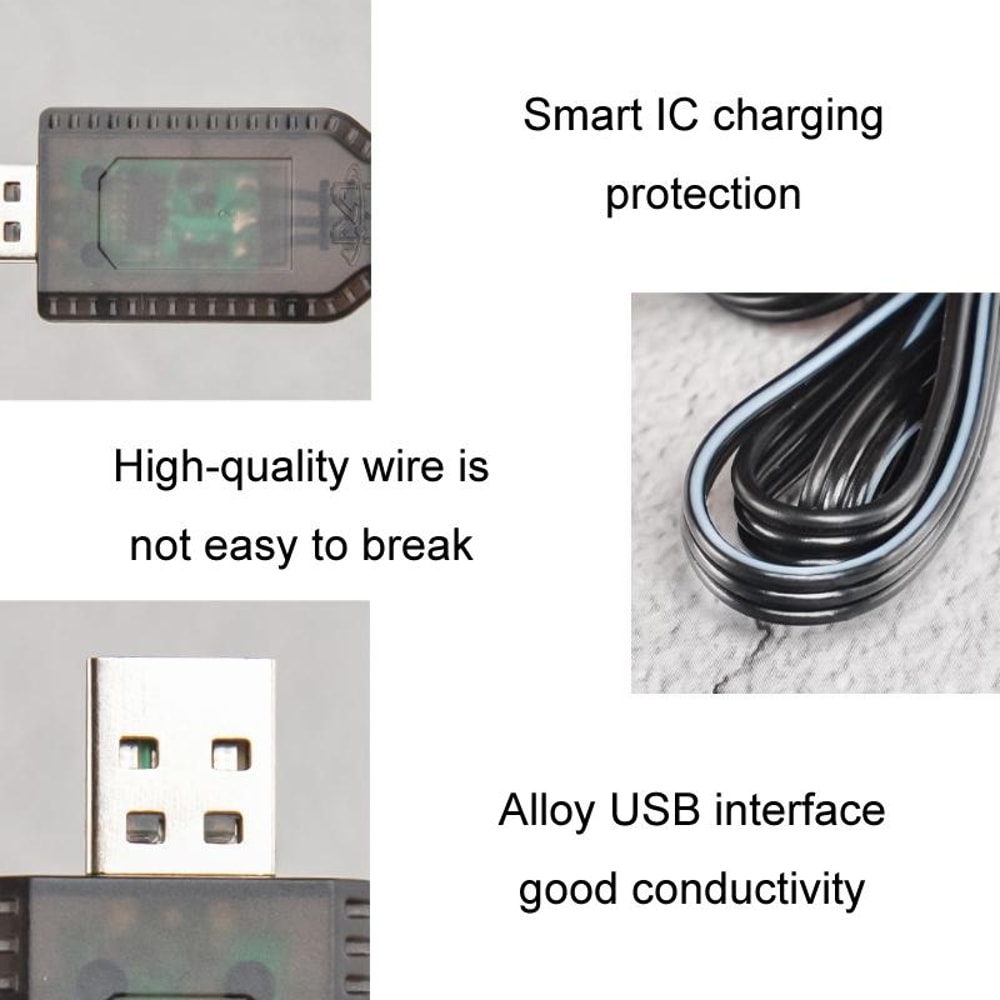 Lithium Battery Charger Toy Aircraft Accessories USB Data Cable