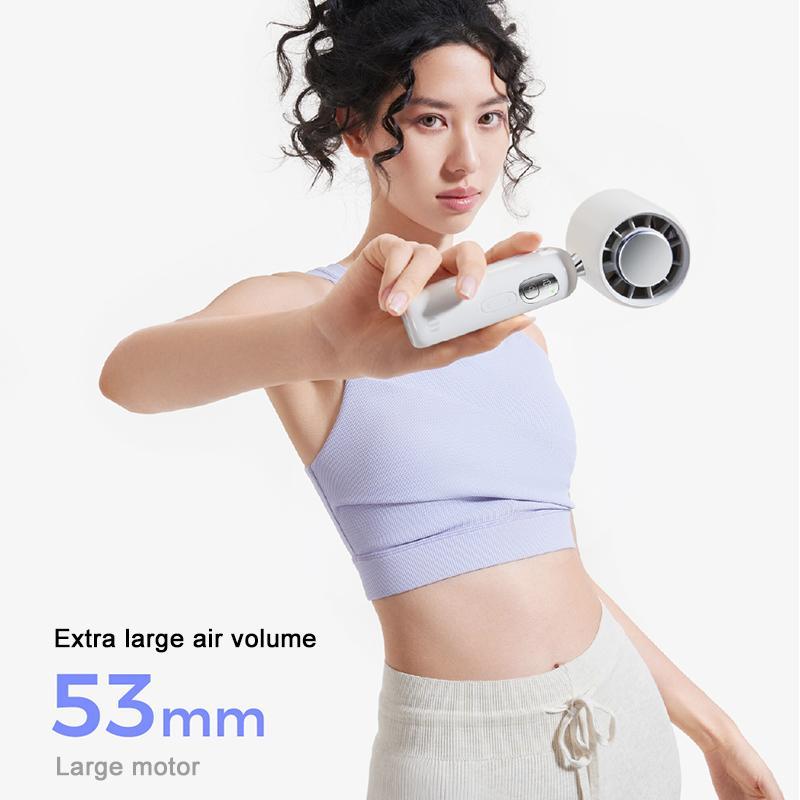 Max High Speed Silent Handheld Cooling Fan with Ice Cooling Portable Rechargeable Fan