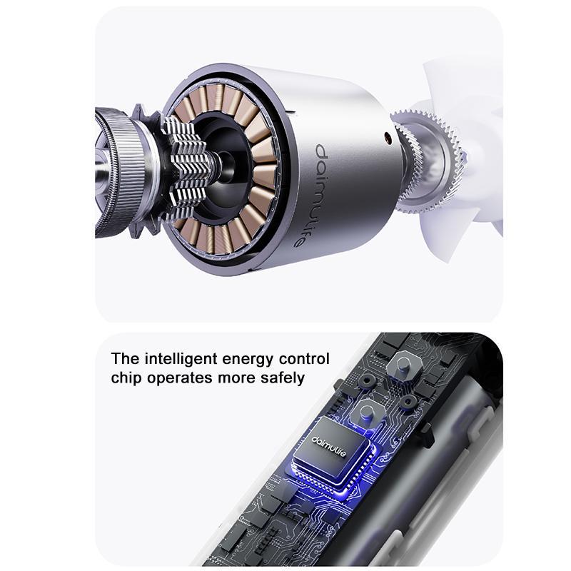Max High Speed Silent Handheld Cooling Fan with Ice Cooling Portable Rechargeable Fan
