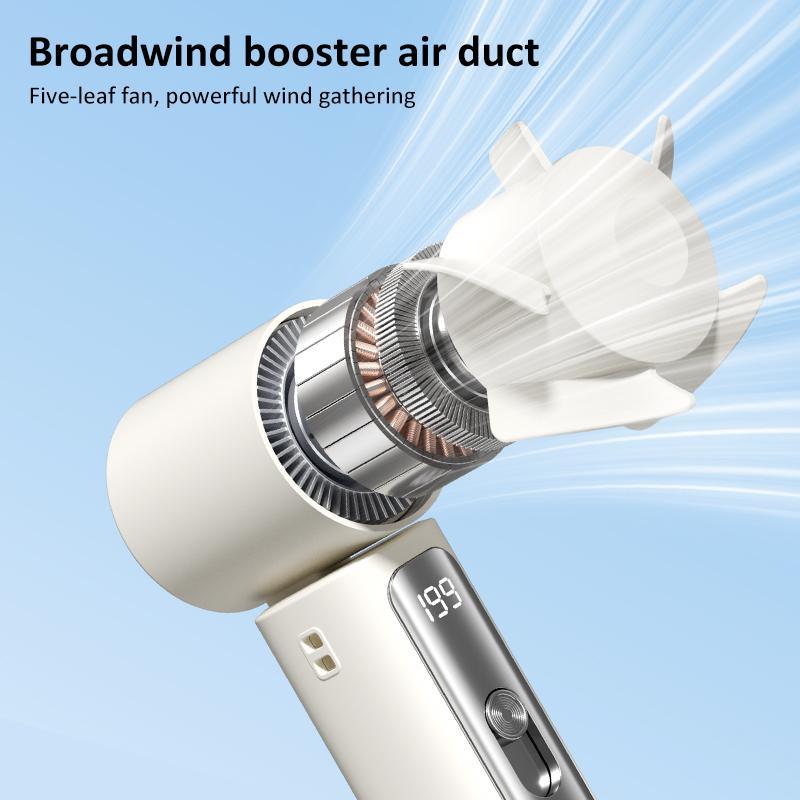 Portable Handheld Cooling Fan With Digital Display Rechargeable Mini Cooling Fan 4