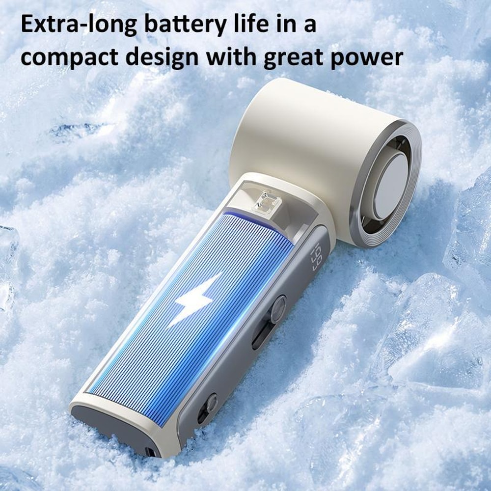 Portable Handheld Cooling Fan With Digital Display Rechargeable Mini Cooling Fan 5