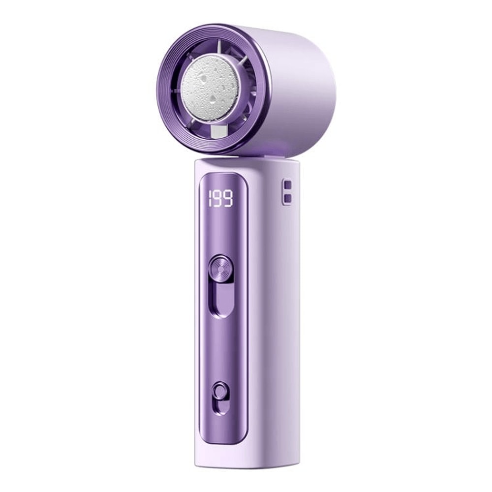 Portable Handheld Cooling Fan With Digital Display Rechargeable Mini Cooling Fan 12