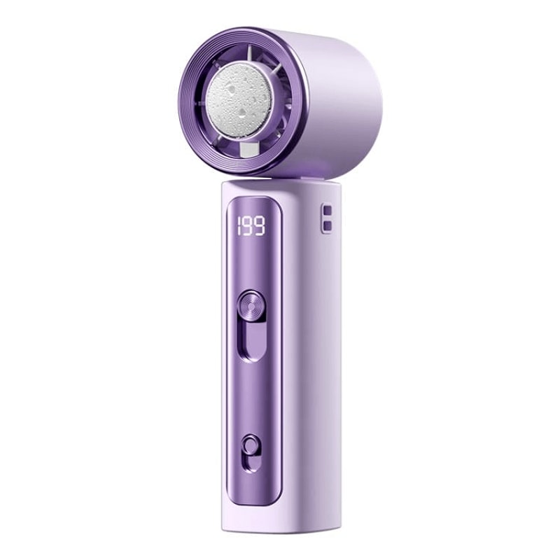 Portable Handheld Cooling Fan With Digital Display Rechargeable Mini Cooling Fan 12
