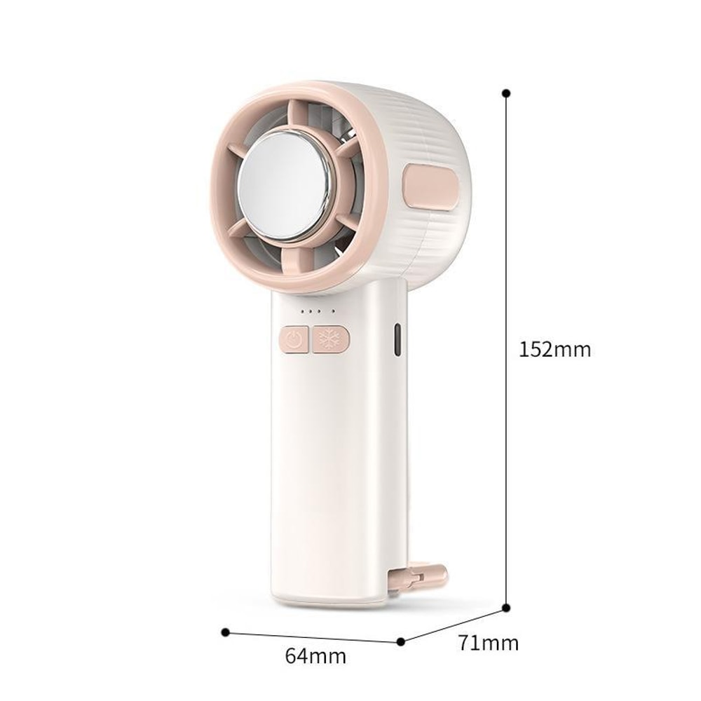 USB Rechargeable Semiconductor Cooling Fan with Digital Display Portable Handheld Mini Fan