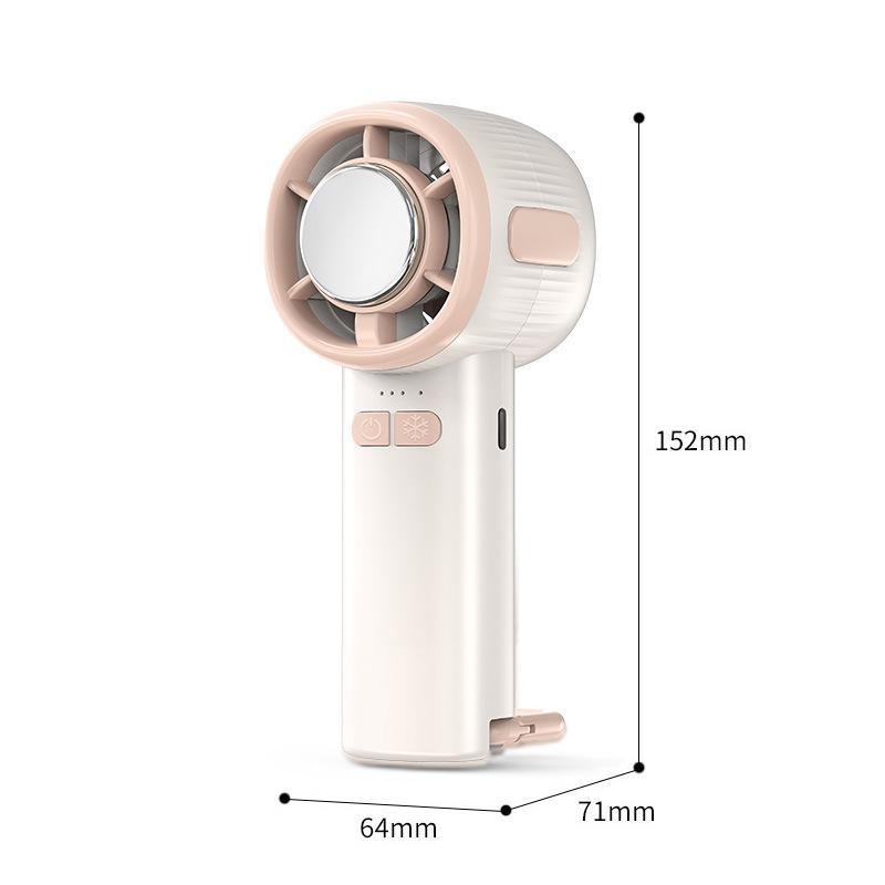 USB Rechargeable Semiconductor Cooling Fan with Digital Display Portable Handheld Mini Fan