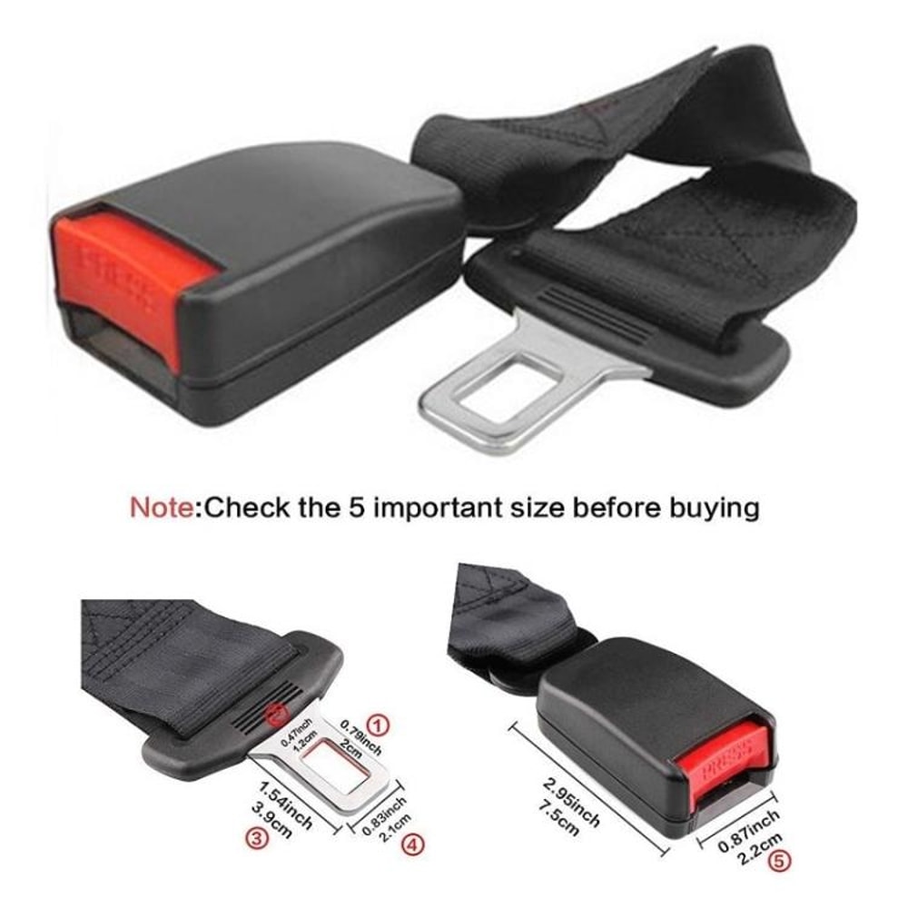 Universal Car Seat Belt Extender & Rear Seat Belt Splitter Connector for Back Seat Safety
