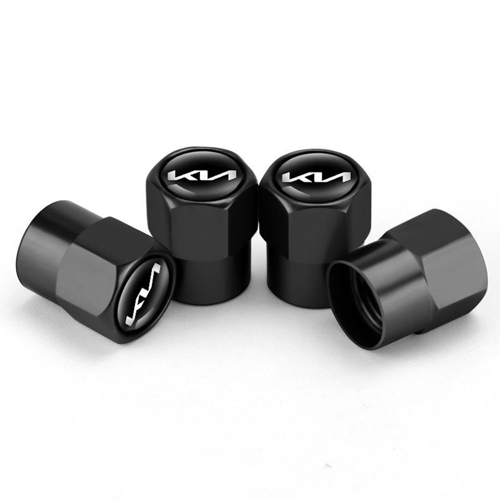 KIA Tire Valve Stem Caps Dust Proof Metal