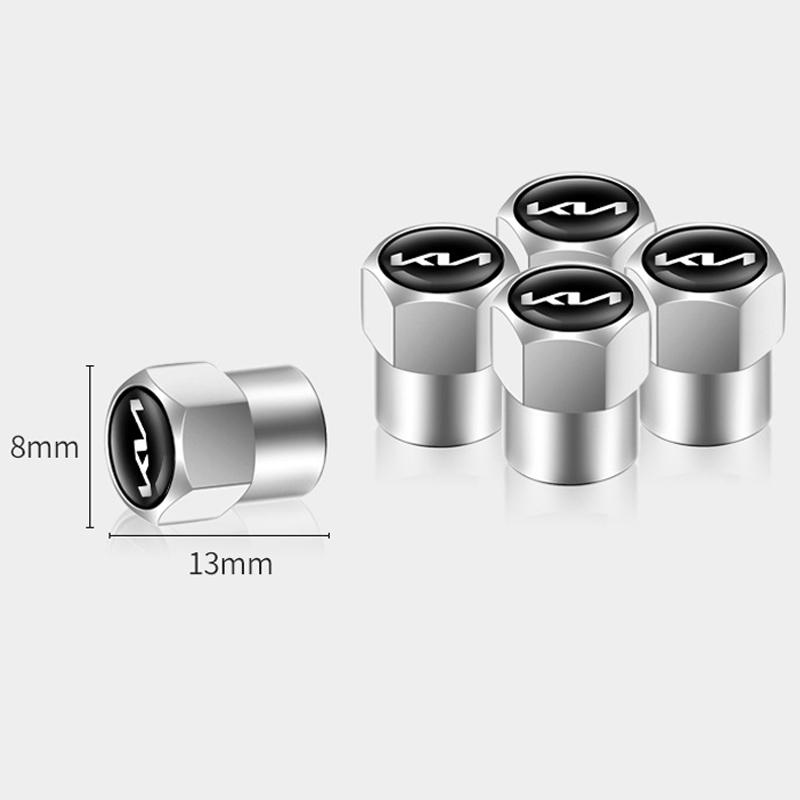 KIA Tire Valve Stem Caps Dust Proof Metal