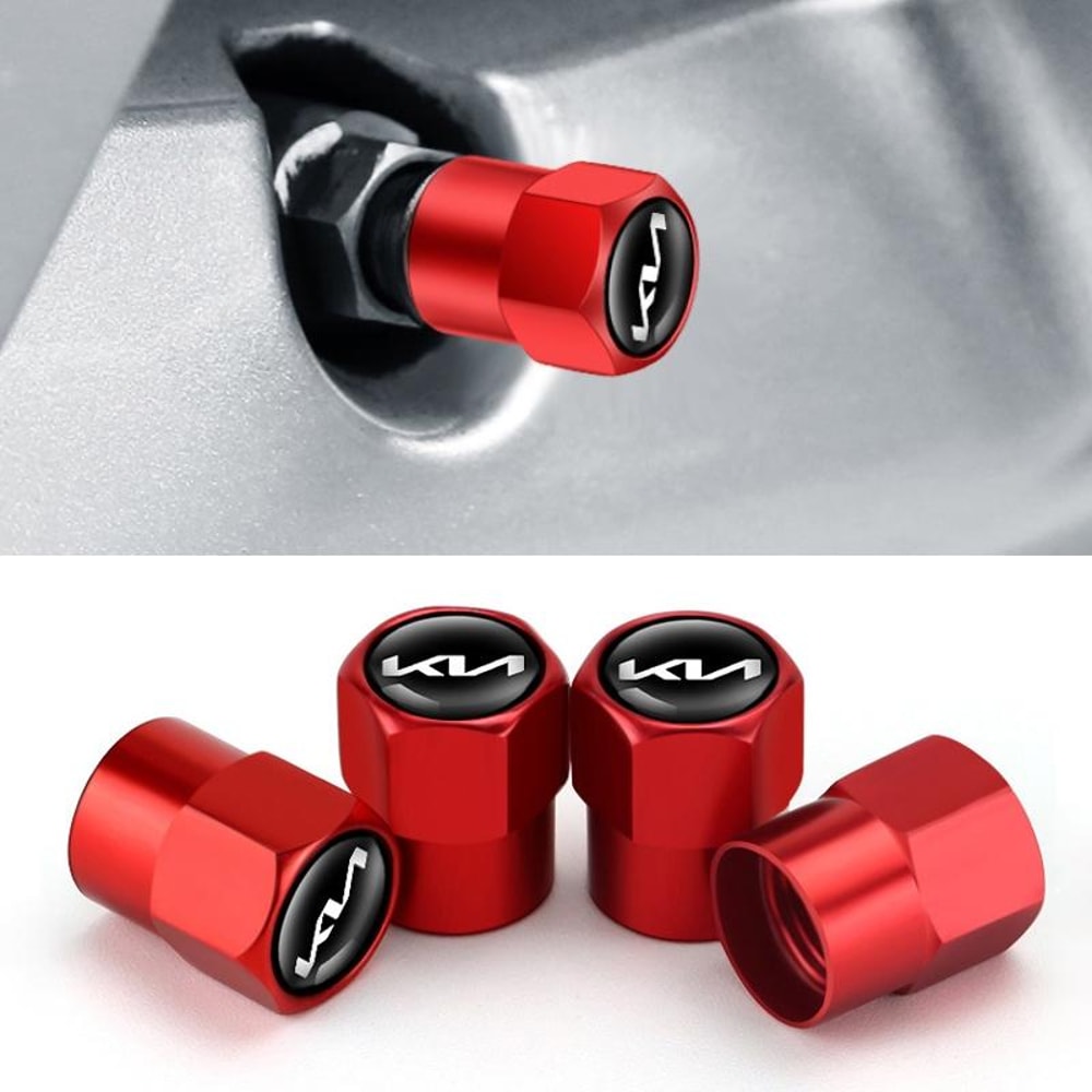 KIA Tire Valve Stem Caps Dust Proof Metal