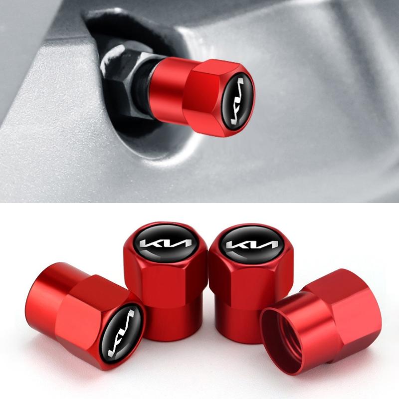 KIA Tire Valve Stem Caps Dust Proof Metal