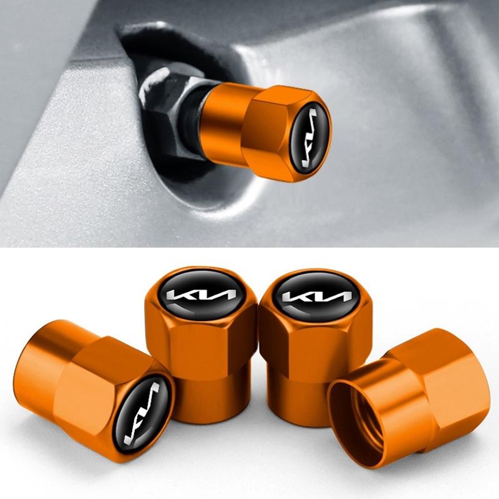 KIA Tire Valve Stem Caps Dust Proof Metal