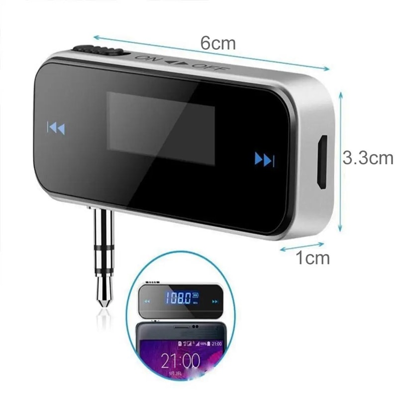 Mini FM Transmitter for Car Wireless MP3 Audio Adapter Car Radio Modulator