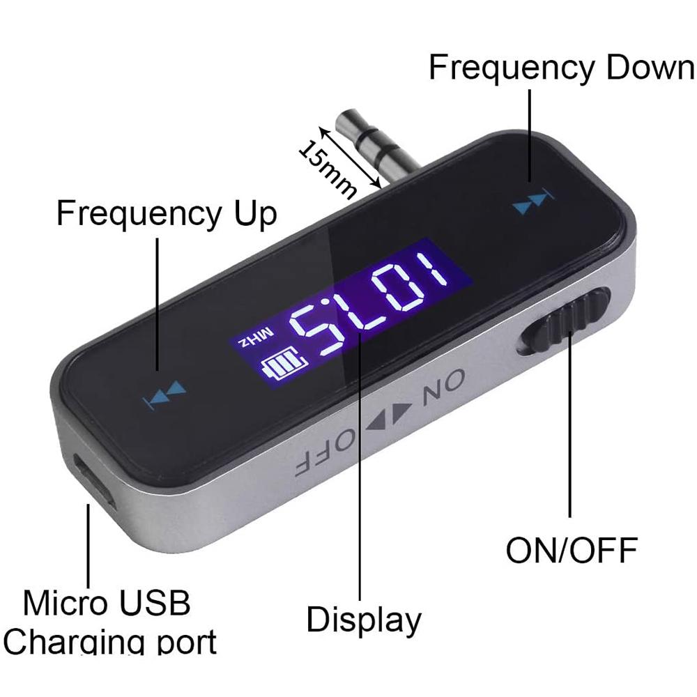 Mini FM Transmitter for Car Wireless MP3 Audio Adapter Car Radio Modulator