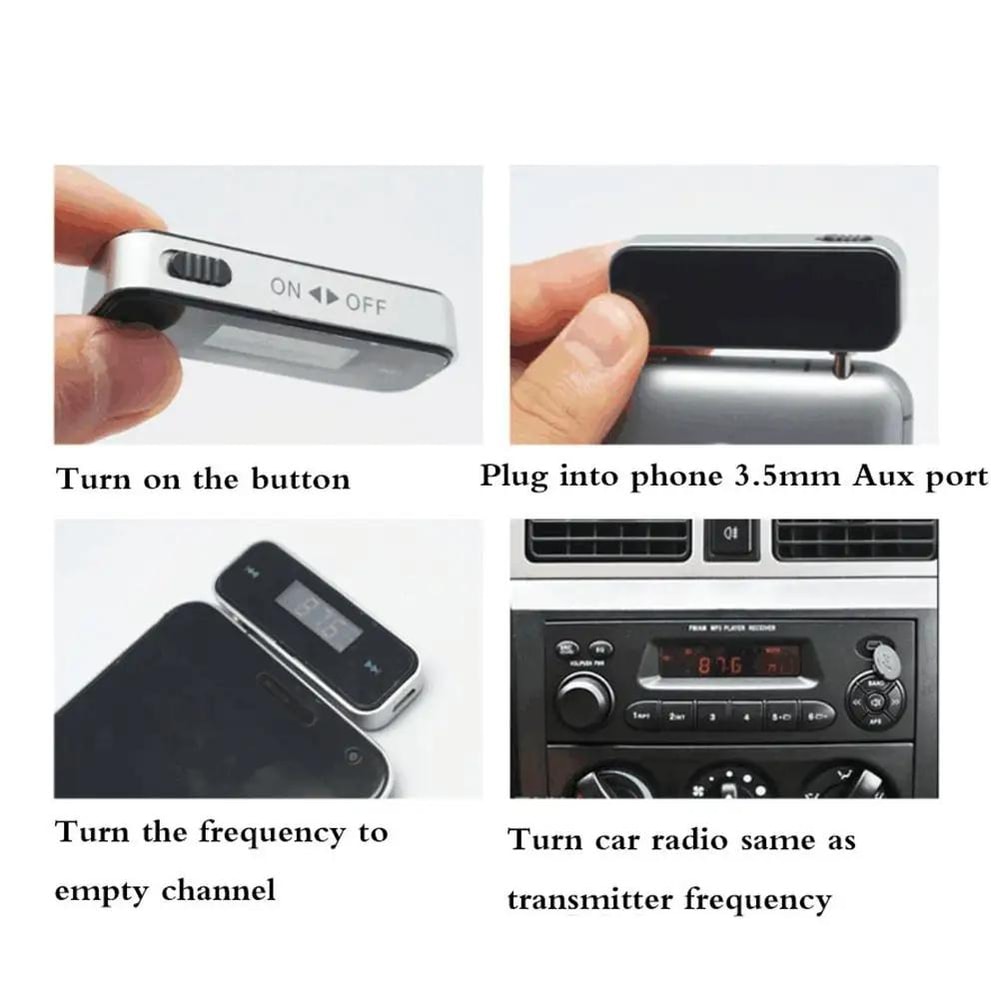 Mini FM Transmitter for Car Wireless MP3 Audio Adapter Car Radio Modulator