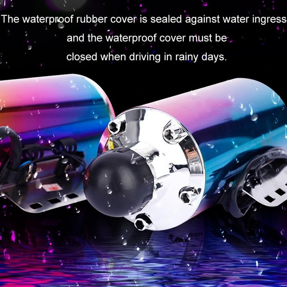 Motorcycle Bluetooth Subwoofer Exhaust Pipe Speaker Waterproof FM Radio System