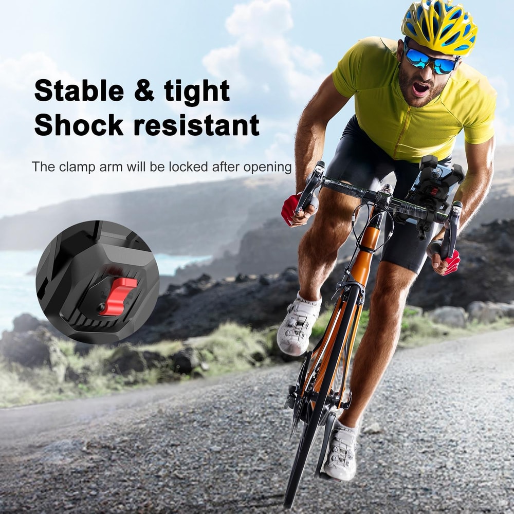 Bike Phone Mount Holder Adjustable Handlebar Clamp for Bicycle Motorcycle
