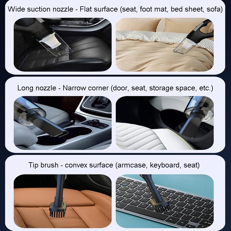 Rechargeable Handheld Car Vacuum Cleaner Portable Dustbuster for Car & Home Powerful Suction Cleaner