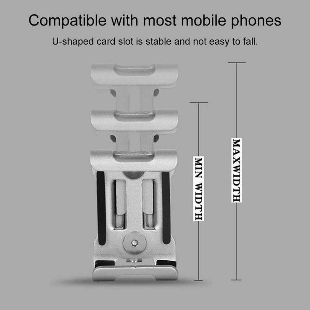 Universal Aluminum Alloy NonRotatable Motorcycle Bicycle Handlebar Phone Holder Clamp 5