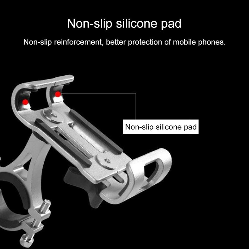 Universal Aluminum Alloy NonRotatable Motorcycle Bicycle Handlebar Phone Holder Clamp 9