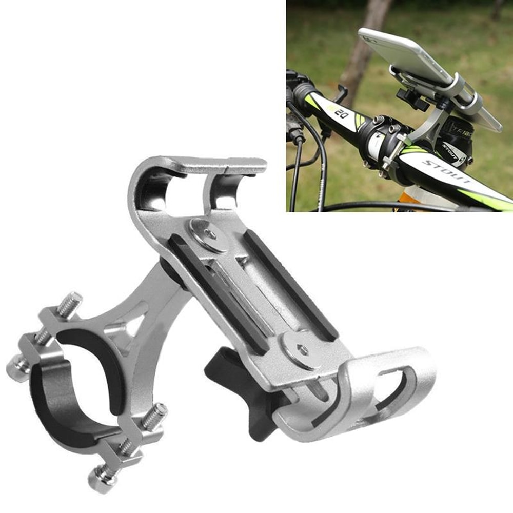 Universal Aluminum Alloy NonRotatable Motorcycle Bicycle Handlebar Phone Holder Clamp 8