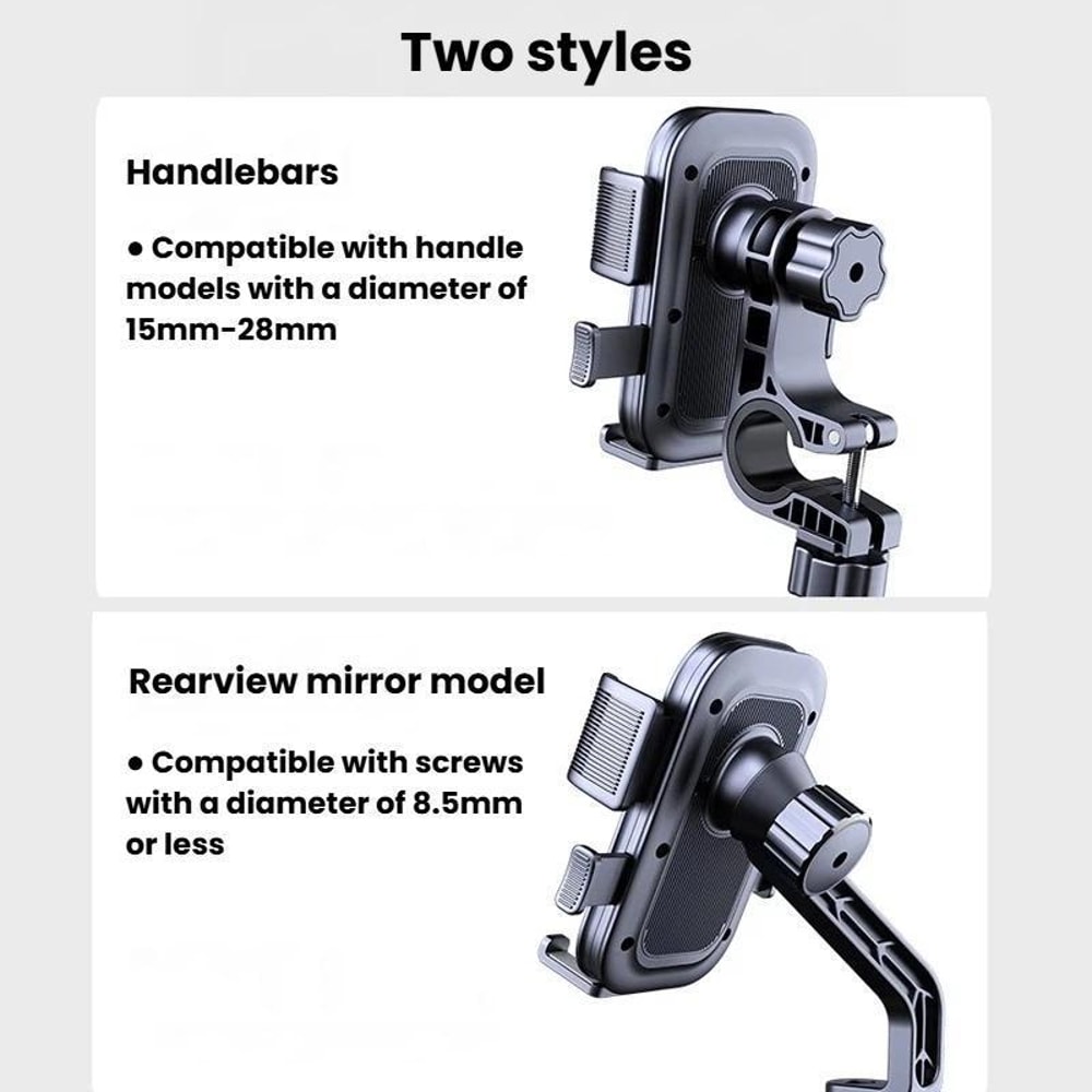 Shockproof Motorcycle Phone Mount AntiSlip Rotatable Navigation Holder For Bikes 5
