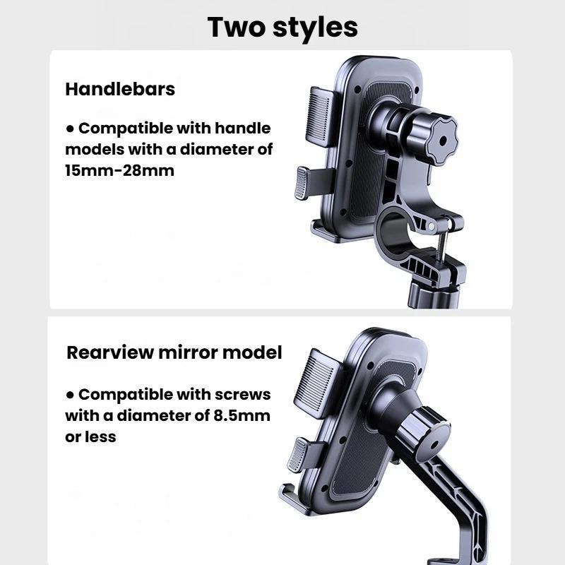 Shockproof Motorcycle Phone Mount AntiSlip Rotatable Navigation Holder For Bikes 5