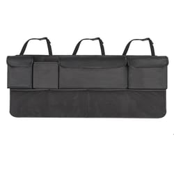 universal car seat organizer suv rear seat storage bag foldable black