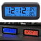 Solar Car Dashboard Clock Thermometer Humidity Meter with Luminous Backlight