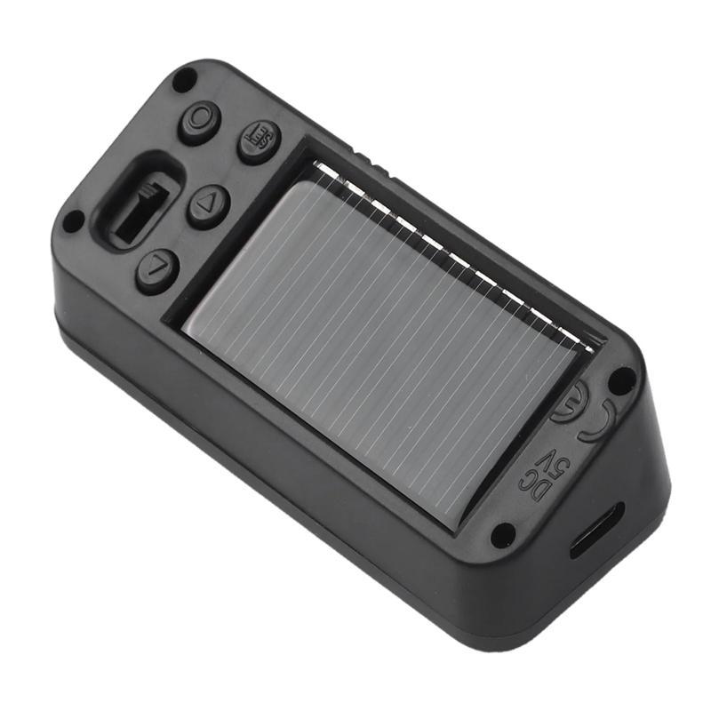 Solar Car Dashboard Clock Thermometer Humidity Meter with Luminous Backlight