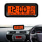 Solar Car Dashboard Clock Thermometer Humidity Meter with Luminous Backlight