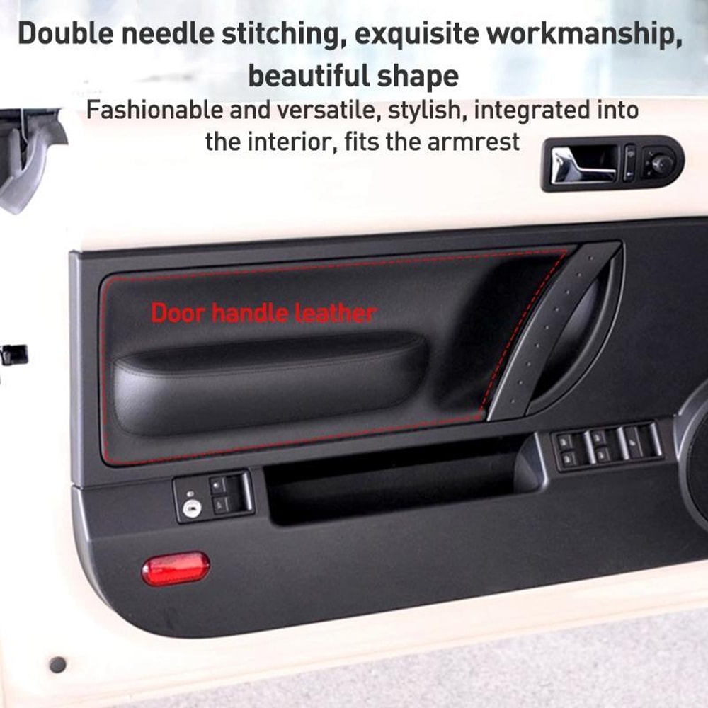 Custom Fit Microfiber Leather Door Panel Cover for Volkswagen Beetle Interior Upgrade