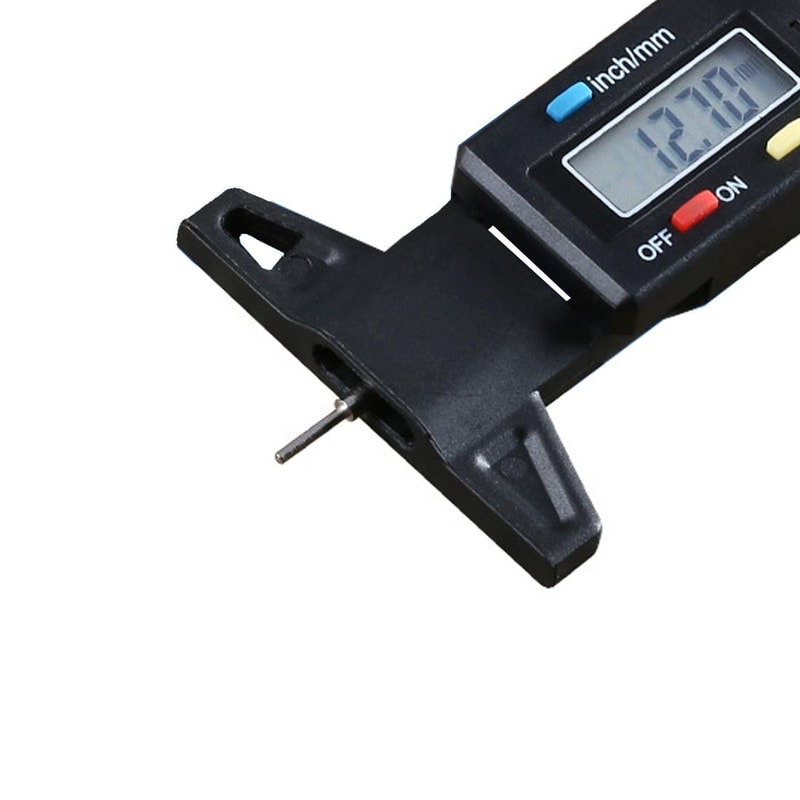 Digital Tire Tread Depth Gauge 025mm Electronic Brake Pad Wear Measuring Tool 5