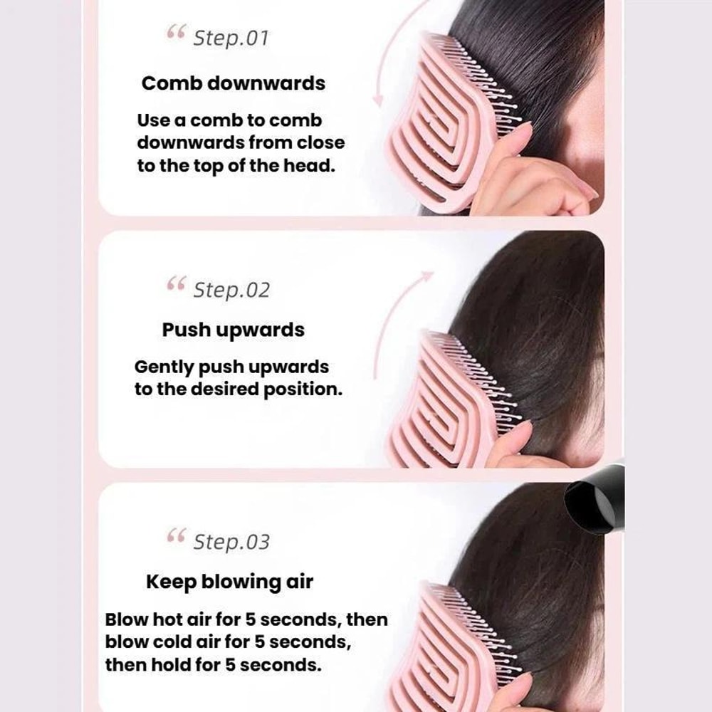 Volumizing Hair Comb with Scalp Massage Fluffing Design for Fast Blow Dry Styling
