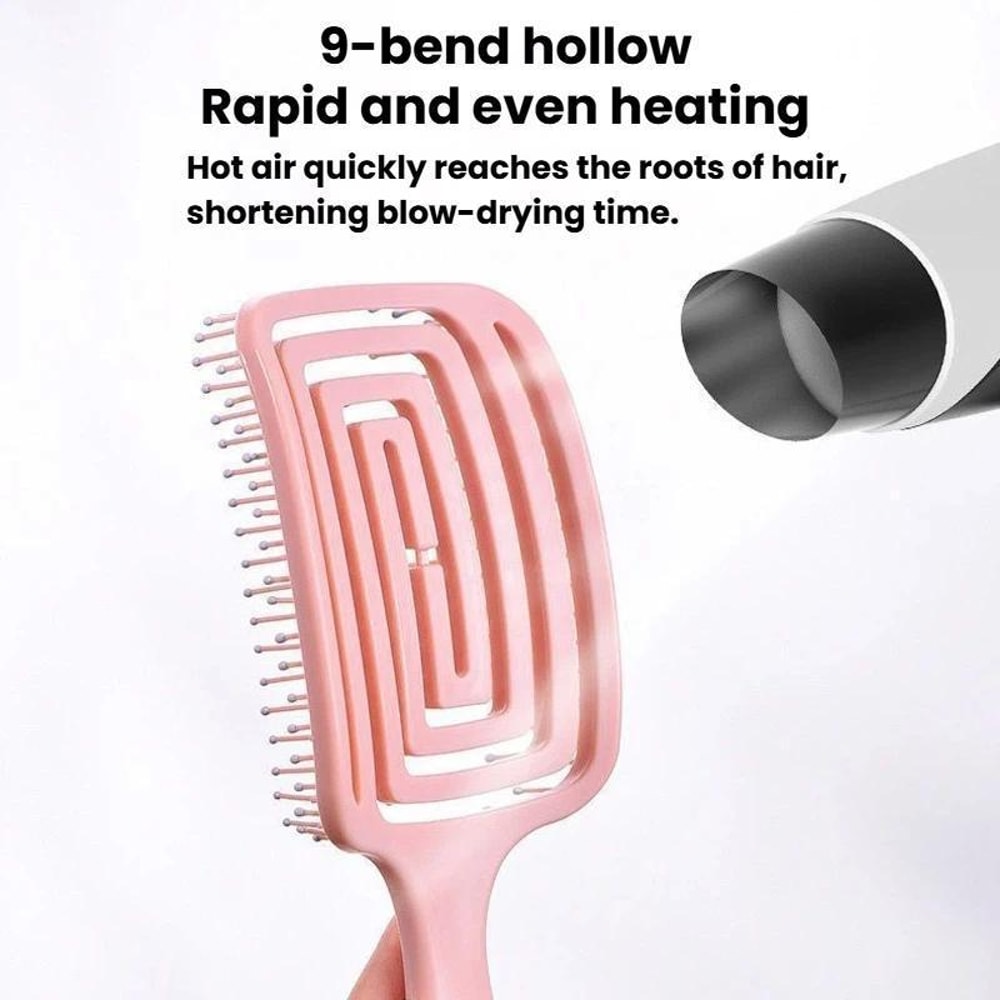 Volumizing Hair Comb with Scalp Massage Fluffing Design for Fast Blow Dry Styling