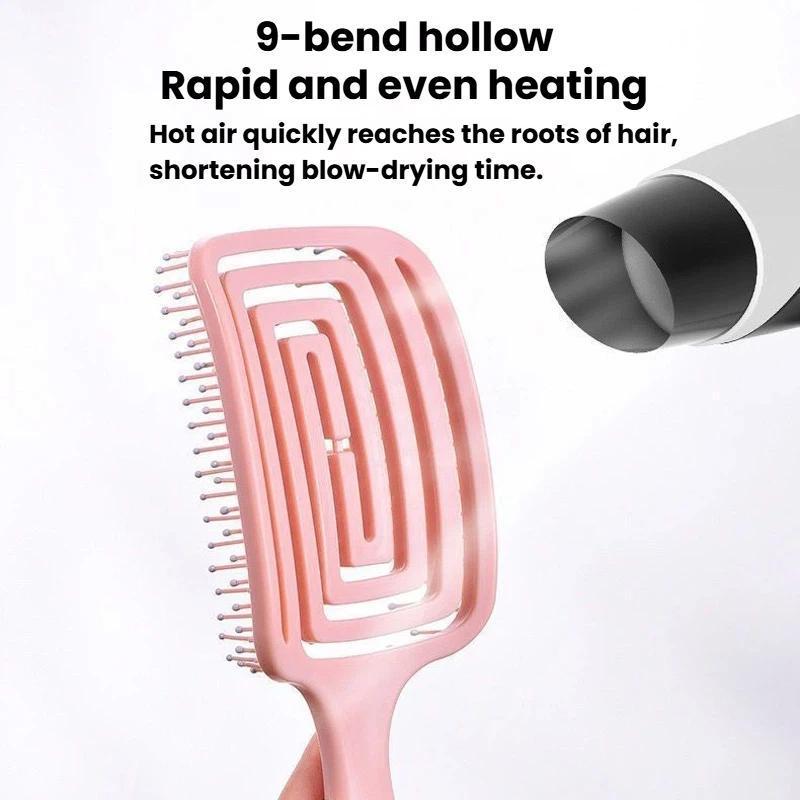 Volumizing Hair Comb with Scalp Massage Fluffing Design for Fast Blow Dry Styling