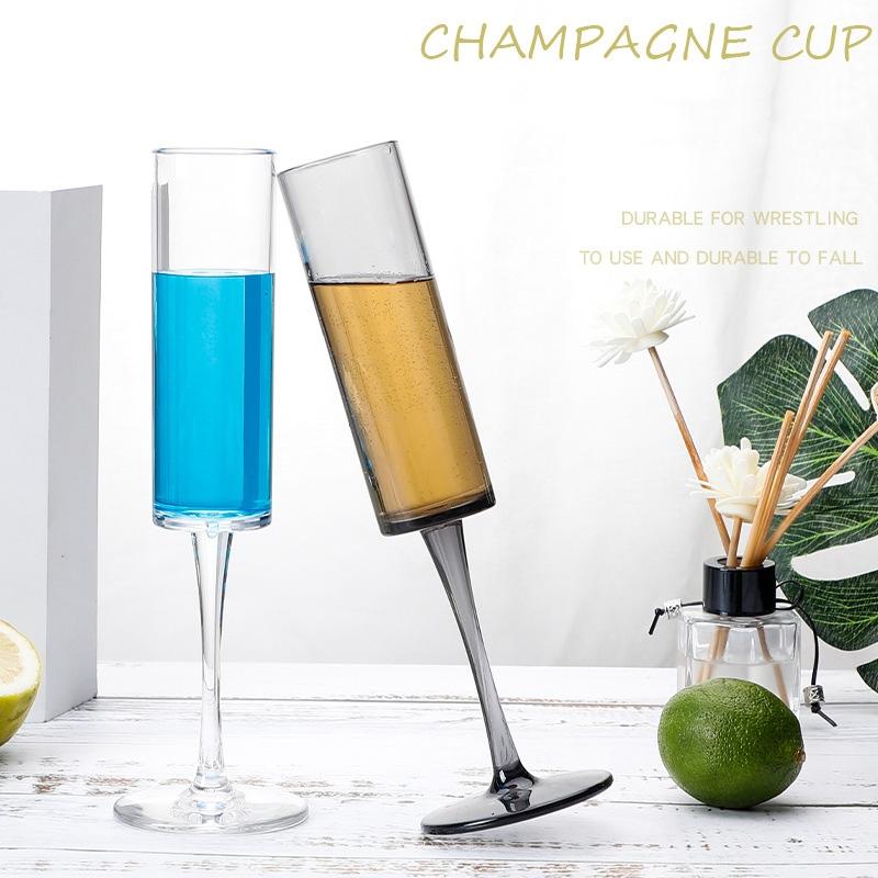 Elegant Acrylic Champagne Glasses Set Unbreakable Champagne Flutes for Parties and Outdoor Use
