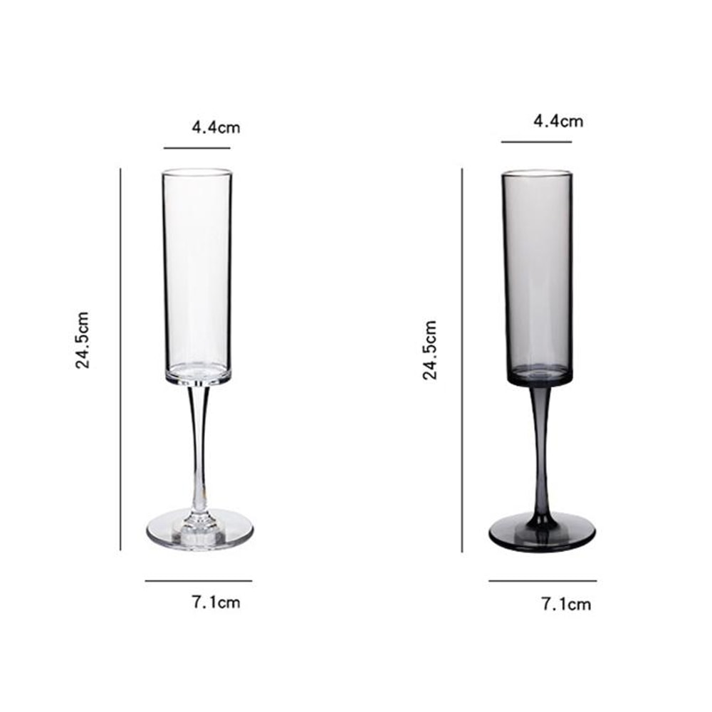 Elegant Acrylic Champagne Glasses Set Unbreakable Champagne Flutes for Parties and Outdoor Use