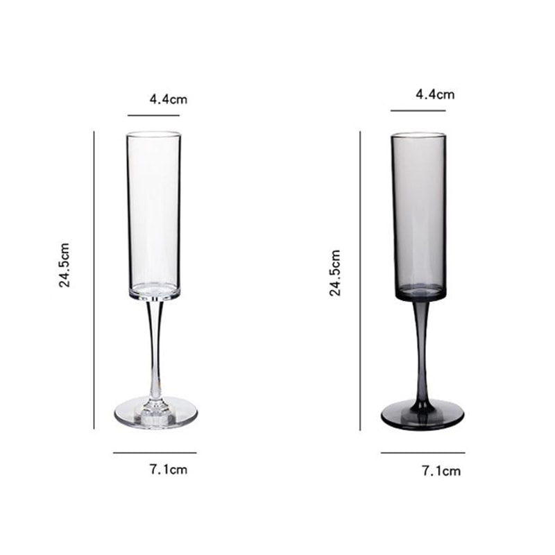 Elegant Acrylic Champagne Glasses Set Unbreakable Champagne Flutes for Parties and Outdoor Use