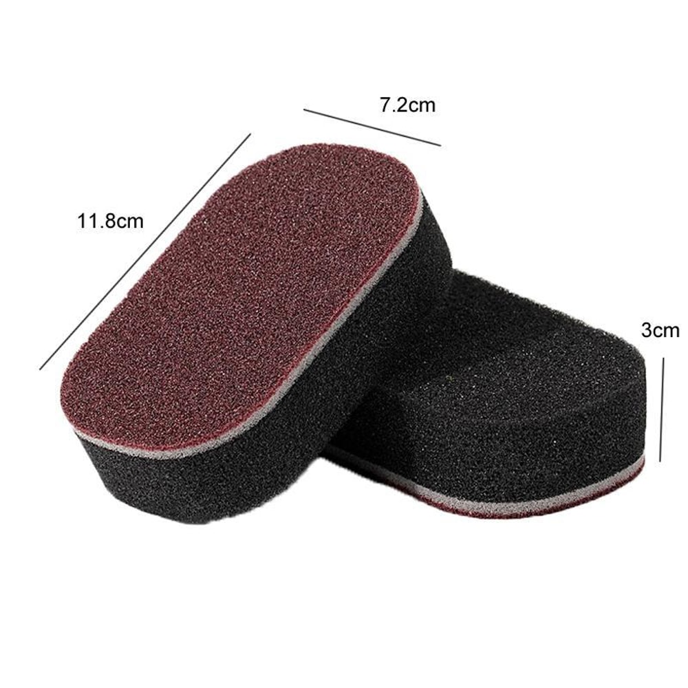 Diamond Abrasive Rust Remover Sponge Scrubber for Pots, Black Grime Cleaning